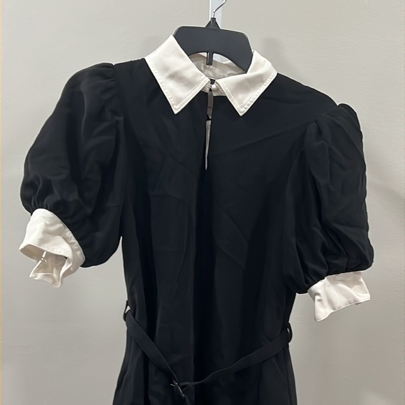 Cinq a Sept Sabelle Dress in Black & Ivory - Picture 3 of 8